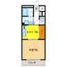 アビタシオンⅡ 1Kの間取り
