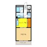 アビタシオンⅡ 1DKの間取り