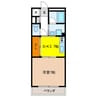 アビタシオンⅡ 1Kの間取り