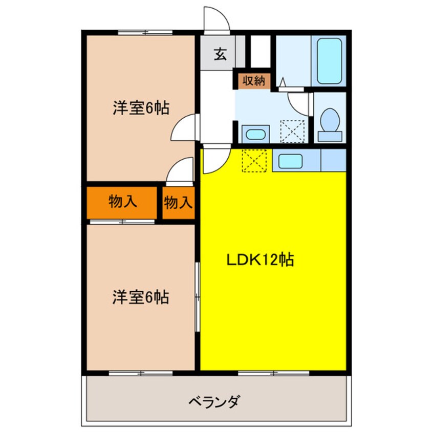 間取図 ＳＵＮ－ＥＡＳＴ ＡＯＫＩ