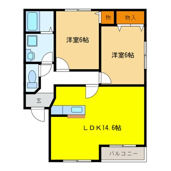 間取図 パークメゾン岐南