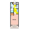 プレジデント21 1Kの間取り
