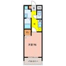プレジデント21 1Kの間取り