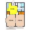シャレー１１　Ｂ 2DKの間取り