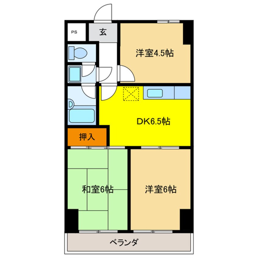 間取図 サンライン岐阜コーポ