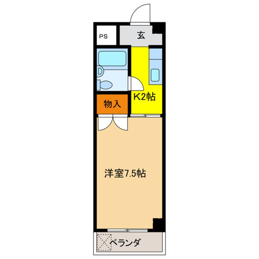 間取図 パレ岐東