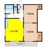 リアライズ東栄町 2DKの間取り