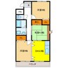 レシェンテⅡ 3DKの間取り