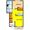 メゾンアンジュ琴塚Ｂ 1LDKの間取り