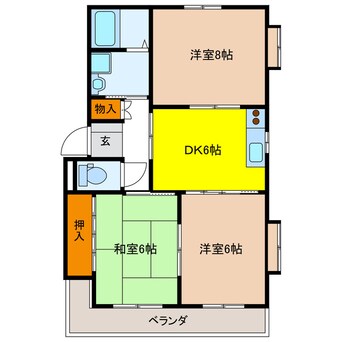 間取図 パークサイド栗矢田