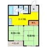 クレスト 2DKの間取り
