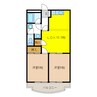 クレストール33 2LDKの間取り