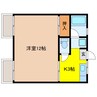 岡戸ビル 1Kの間取り