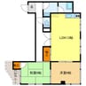 コーポ坂井田 2LDKの間取り
