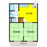 ソフィア 2DKの間取り