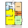 ル・クプル 2LDKの間取り