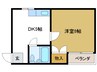 ヤマキエステート細畑Ⅱ 1DKの間取り