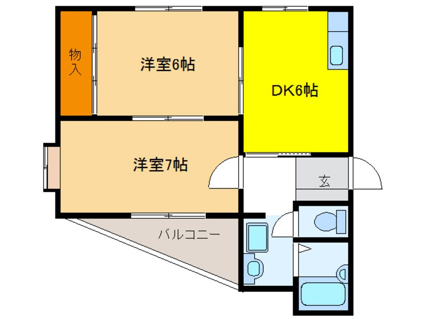 間取図 ヤマキエステート細畑Ⅱ