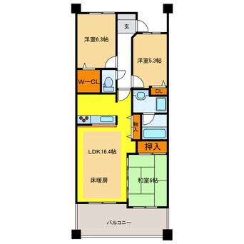 間取図 ライオンズ岐阜セントマークス壱番館