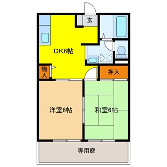 間取図 リバーサイド高田 Ｂ