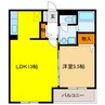 アティランス 1LDKの間取り