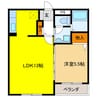 アティランス 1LDKの間取り