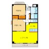ルミエール茜部 2LDKの間取り