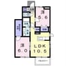 アムールパレスＡ 2LDKの間取り