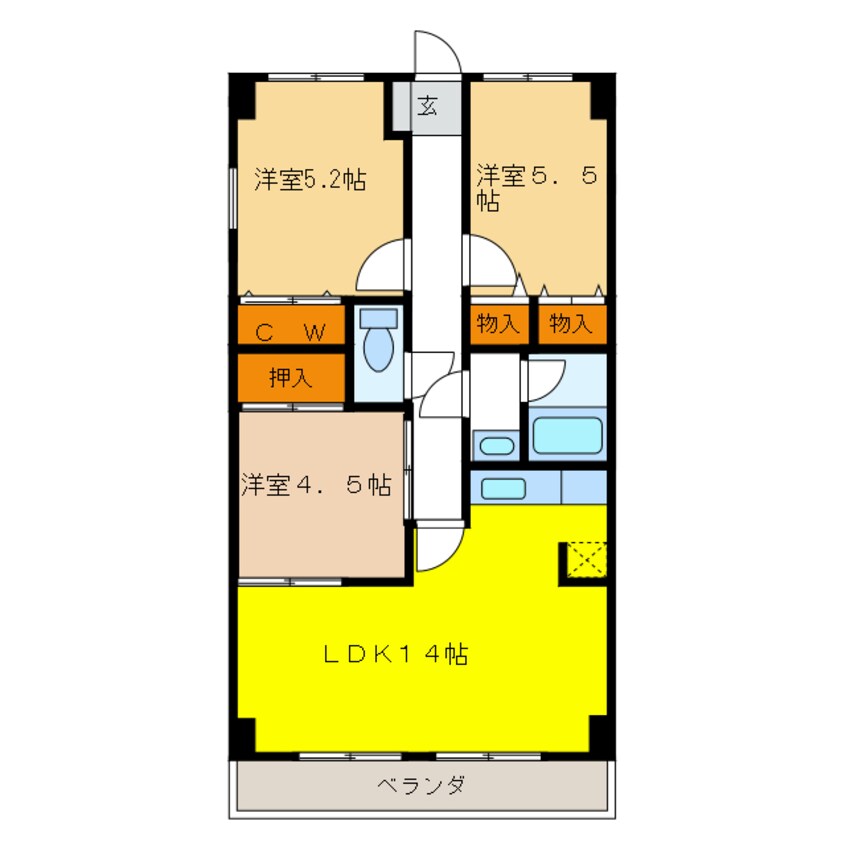 間取図 カサ・グランデ壱番館