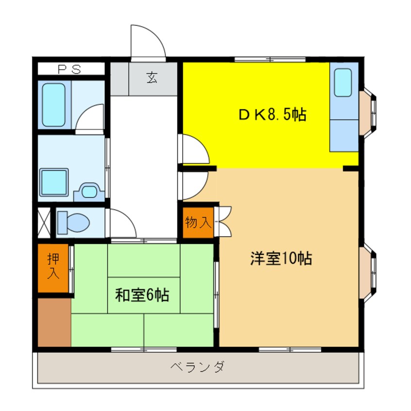 間取図 ヤマキエステート岐南