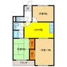 キャッスル森Ⅱ 3LDKの間取り