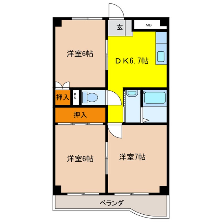 間取図 岐南グリーンハイツ