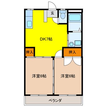 間取図 パインリーフ長森本町