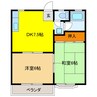 コーポ小野木 2DKの間取り