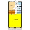 シャンポール河八 1LDKの間取り