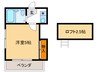 アルカディア北一色 1Rの間取り