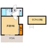 アルカディア北一色 1Rの間取り