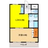L`espace heureux 1LDKの間取り