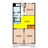 キャッスル伏見 3DKの間取り