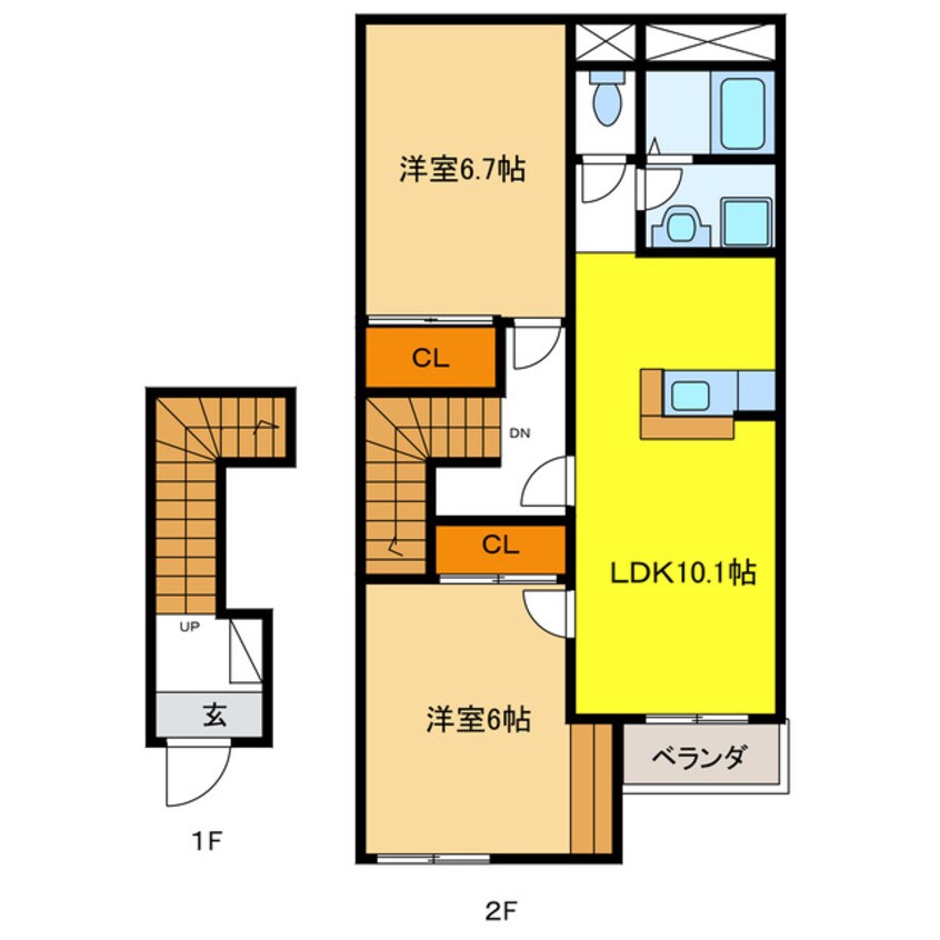 間取図 パティオ　オダズカ