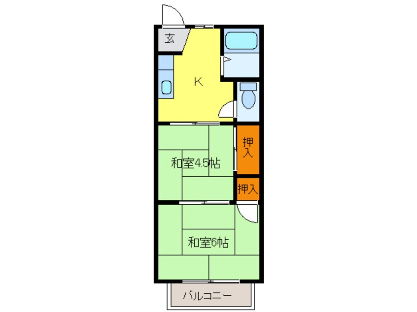 間取図 フォーブル堀江Ⅱ