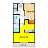 フラッシュ 1LDKの間取り
