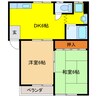 Ｒeina（レイナ）Ⅱ 2DKの間取り