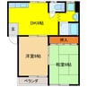 Ｒeina（レイナ）Ⅱ 2DKの間取り