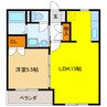 アクアリオ 1LDKの間取り