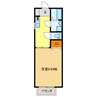 コーポ加納３ 1Kの間取り