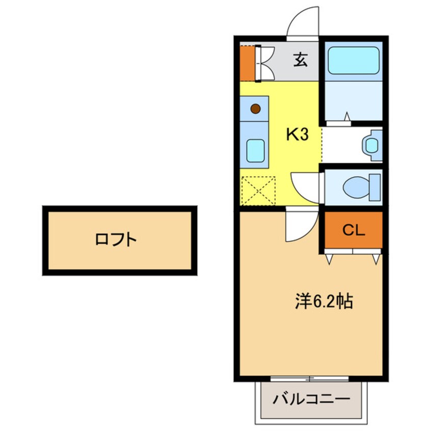 間取図 パルテネール北及　Ｓ・Ｎ