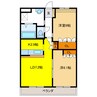 Green Forest Ⅱ 2LDKの間取り