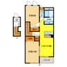ベルハイム 2LDKの間取り