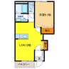 a domani 1LDKの間取り